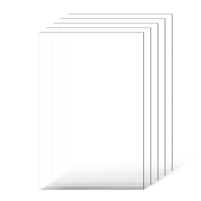 VEVOR 5-Pack PET/Plexiglass Sheets 24 x 36 Inch Plastic Sheets 0.04 Inch Thick