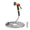 VEVOR 50ft Metal Garden Hose Stainless Steel Water Hose Lightweight No Kink