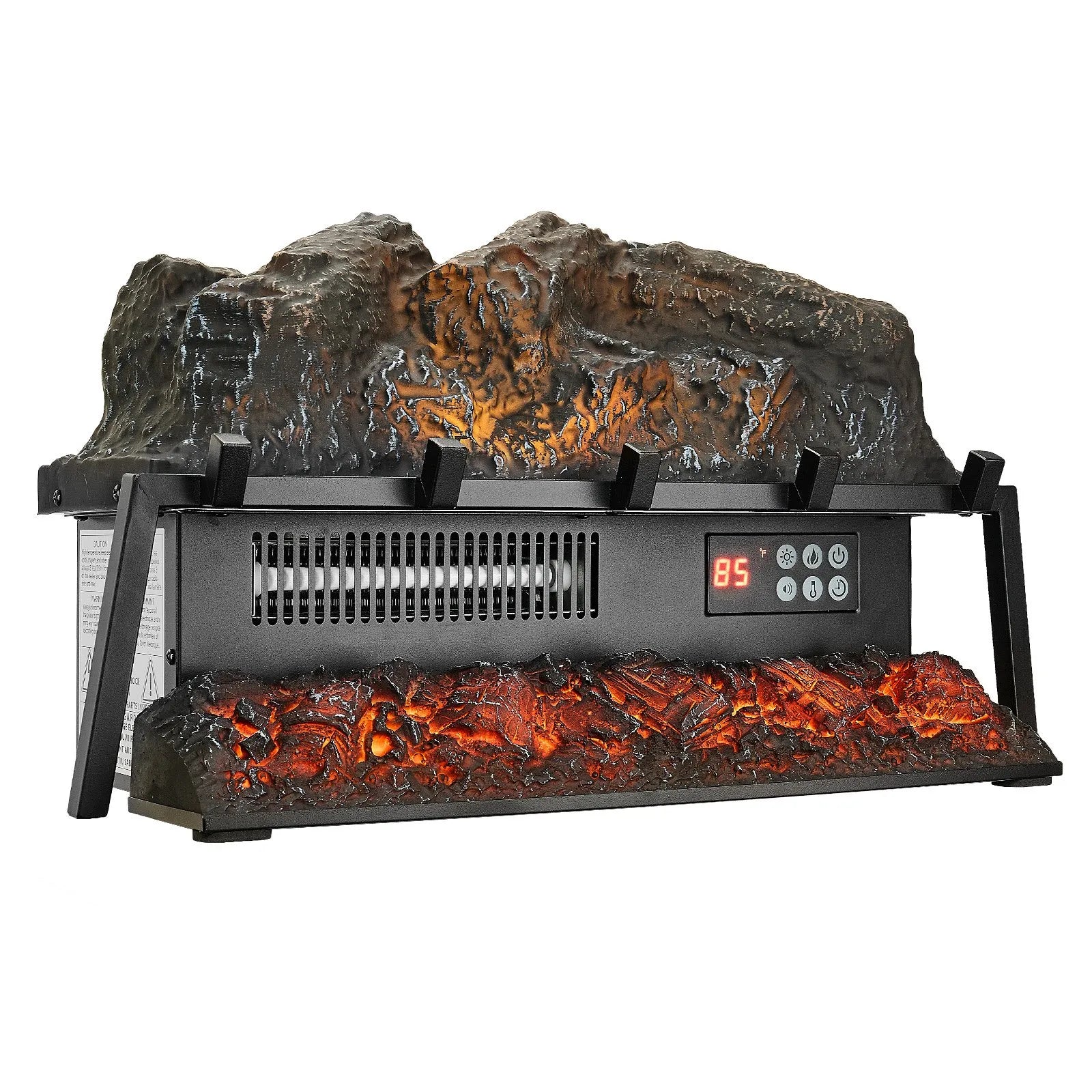 VEVOR 23 Inch Electric Fireplace Log Heater with Crackling Sound Timer Remote