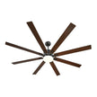 VEVOR 72 In Ceiling Fan with Light 6-Speed Remote Control Reversible Motor Black