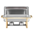 VEVOR 8 Qt 4 Pack Rectangle Chafing Dish Buffet Set Full-Size & Half-Size Pans