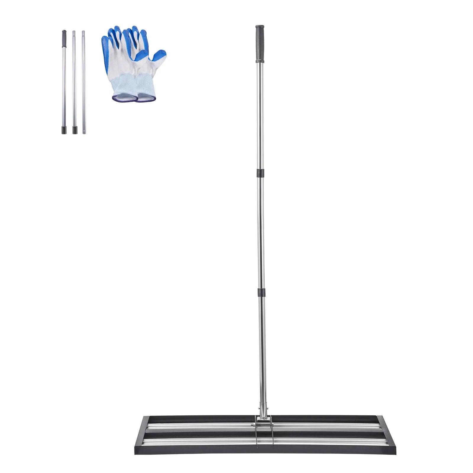 VEVOR 36x10in Lawn Leveling Rake with 83.9 in Adjustable Handle for Yard Garden