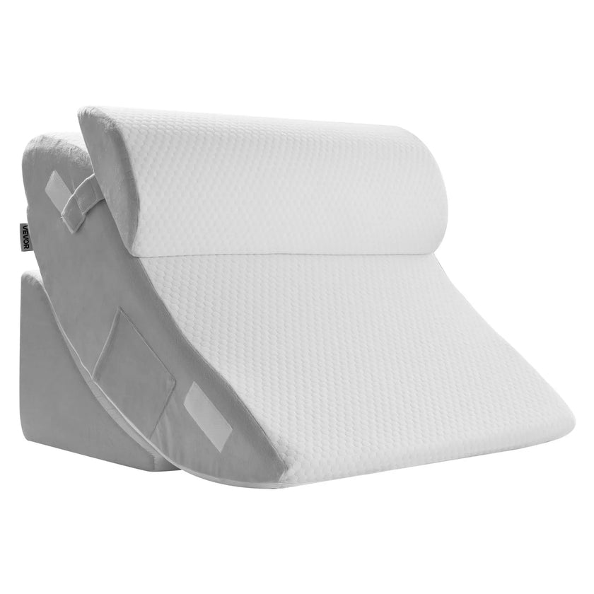 VEVOR Orthopedic Bed Wedge Pillow 4 Pcs Adjustable for Back Leg Neck GERD Sleep