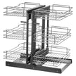 VEVOR 3 Tier Blind Corner Pull Out Organizer Chrome Kitchen Cabinet Basket