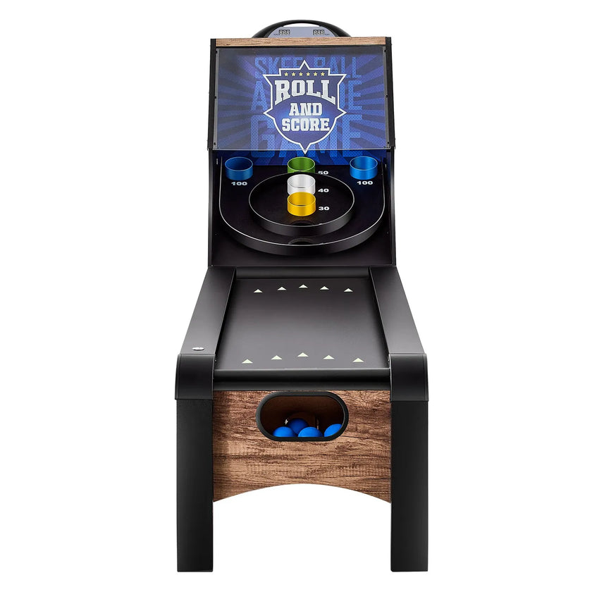 VEVOR 9 ft Roll & Score Arcade Game Table Electronic Scorer Game Room 4 Balls