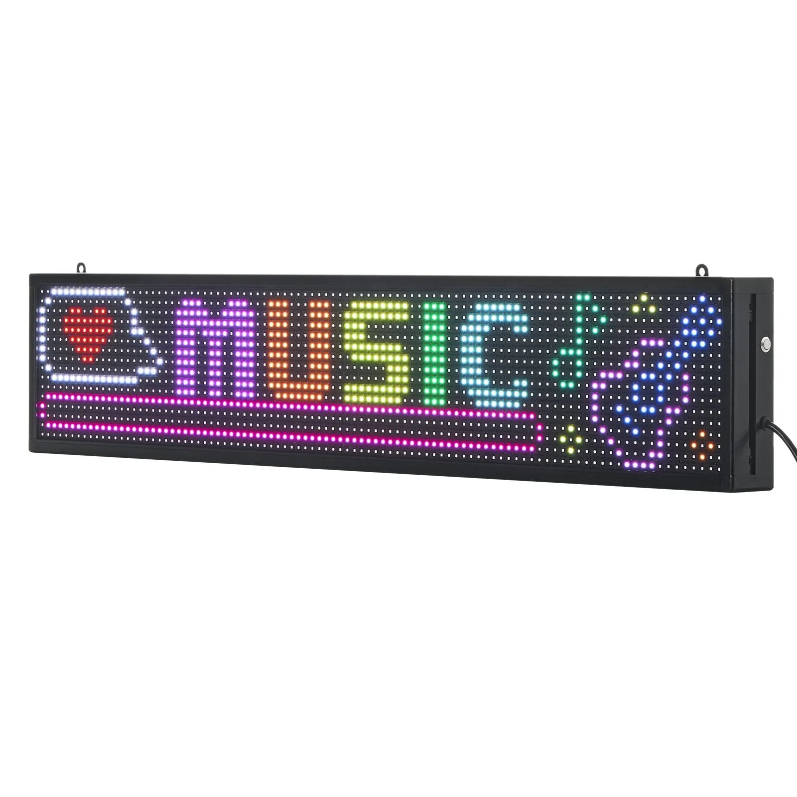 VEVOR 40x8in Programmable LED Sign Digital Scrolling Display Board P10 Fullcolor