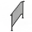 VEVOR 3-4 Step Handrails for Outdoor for Seniors Porch Deck Black Retro Arch