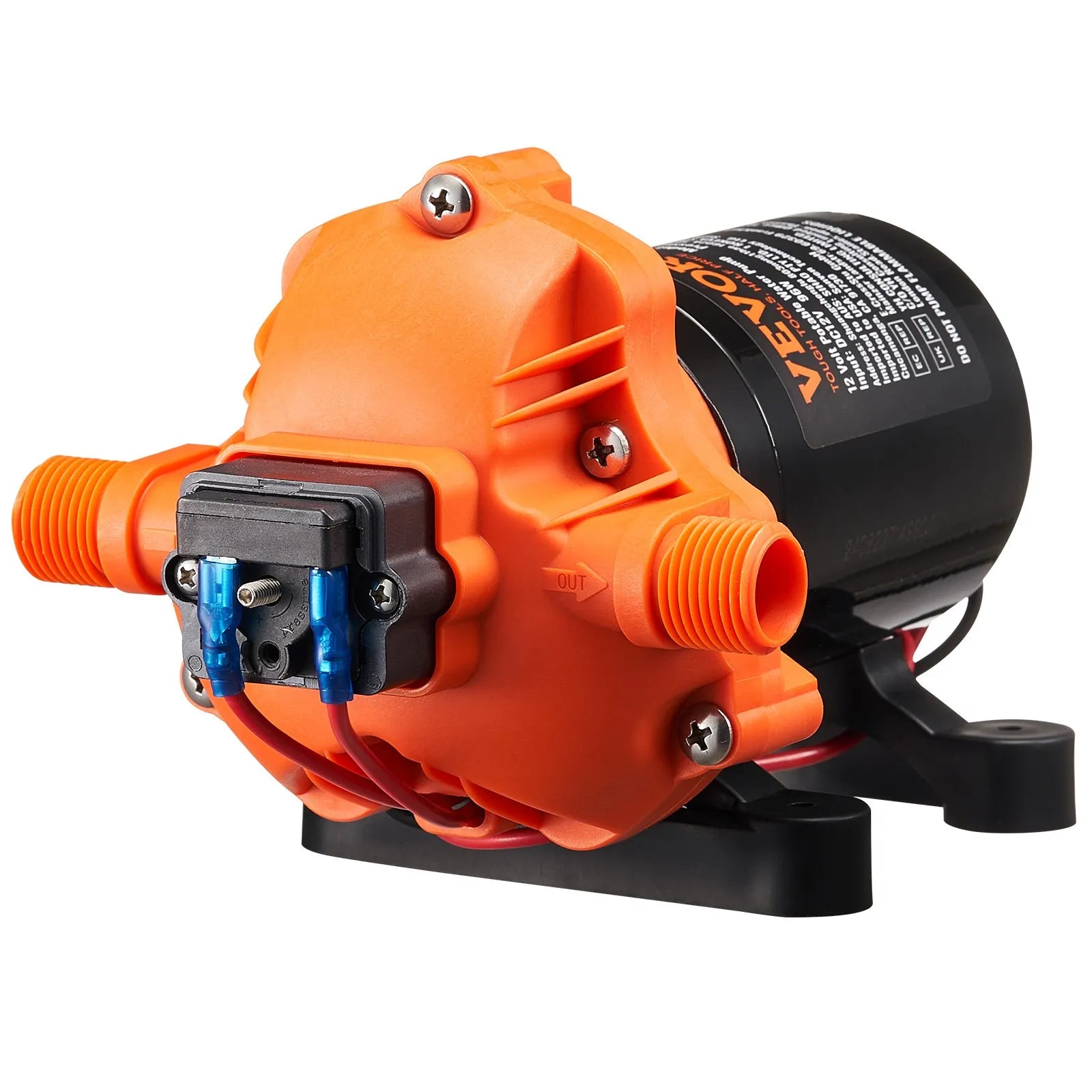 VEVOR 12V Diaphragm Pump 3GPM 11.36 L/min 3-Chamber Water Pump Pressure Switch