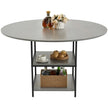 VEVOR 47 in Round Dining Table Wood Kitchen Table for 2-4 Person (Only Table)