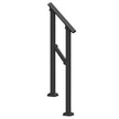 VEVOR 1-2 Handrails for Outdoor for Seniors Porch Deck Black Square Tube Steel
