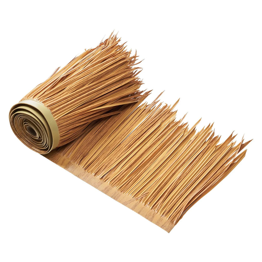 VEVOR 1.6x16.4 ft Artificial Thatch Roofing Mexican Tiki Hut Grass Skirt Roof