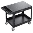 VEVOR 2-shelf Utility Cart 550 lbs 37 x 25.4-inch Service Cart with Wheels
