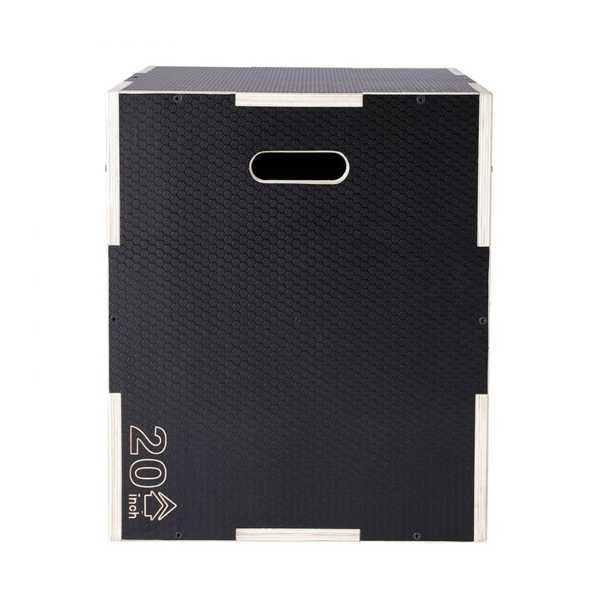 VEVOR 3 in 1 Plyometric Jump Box, 30/24/20 Inch Wooden Plyo Box, Platform & Jumping Agility Box, Anti-Slip Fitness Exercise Step Up Box for Home Gym Training, Conditioning Strength Training, Black