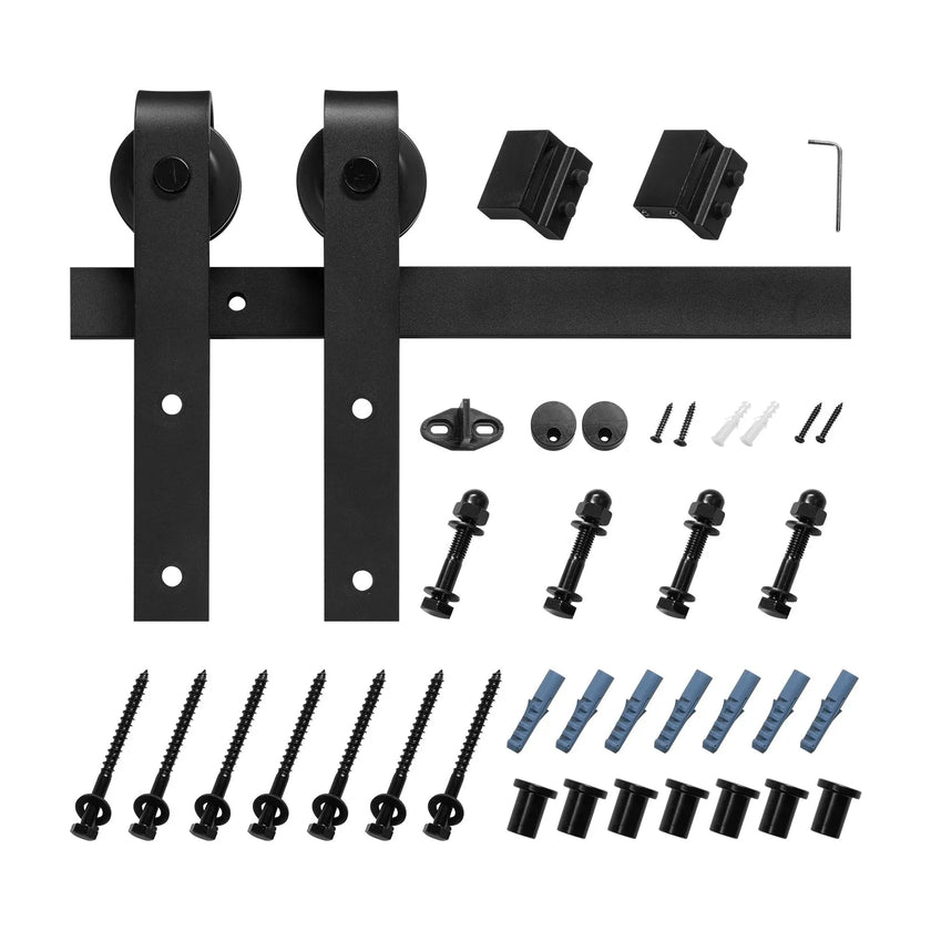 VEVOR 10FT Sliding Barn Door Hardware Kit for Single Sliding Barn Door J-shape
