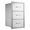 VEVOR 17W x 30H x 21D Inch Outdoor Kitchen Stainless Steel Double Access Drawers with Paper Towel Holder Combo for BBQ Island or Grill Station