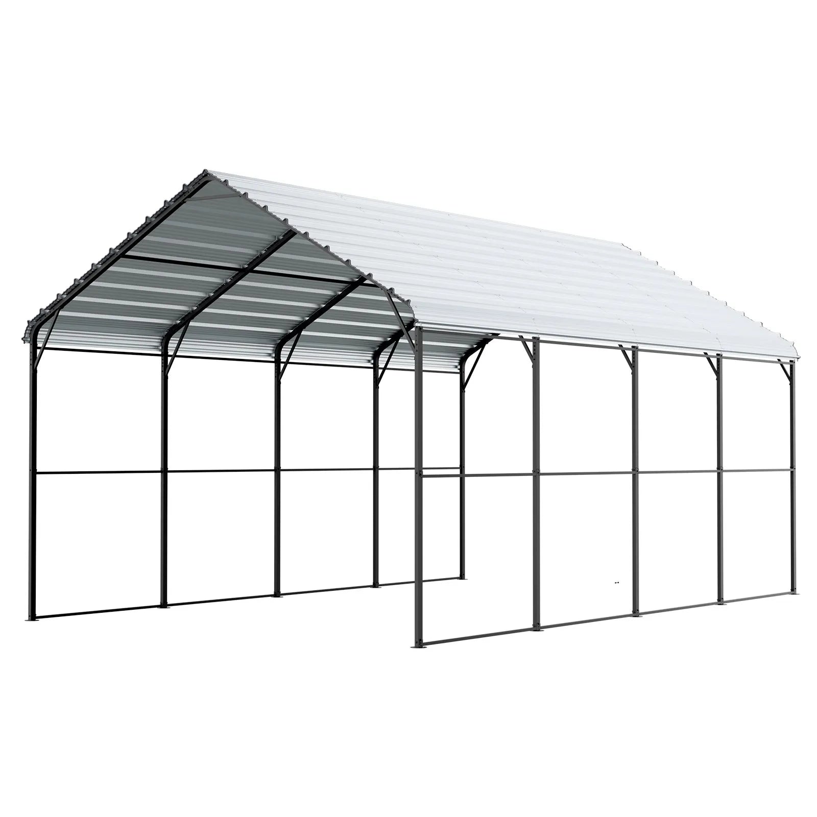 VEVOR 12' x 20' Metal Carport Heavy Duty Outdoor Car Shelter Garage for Boats
