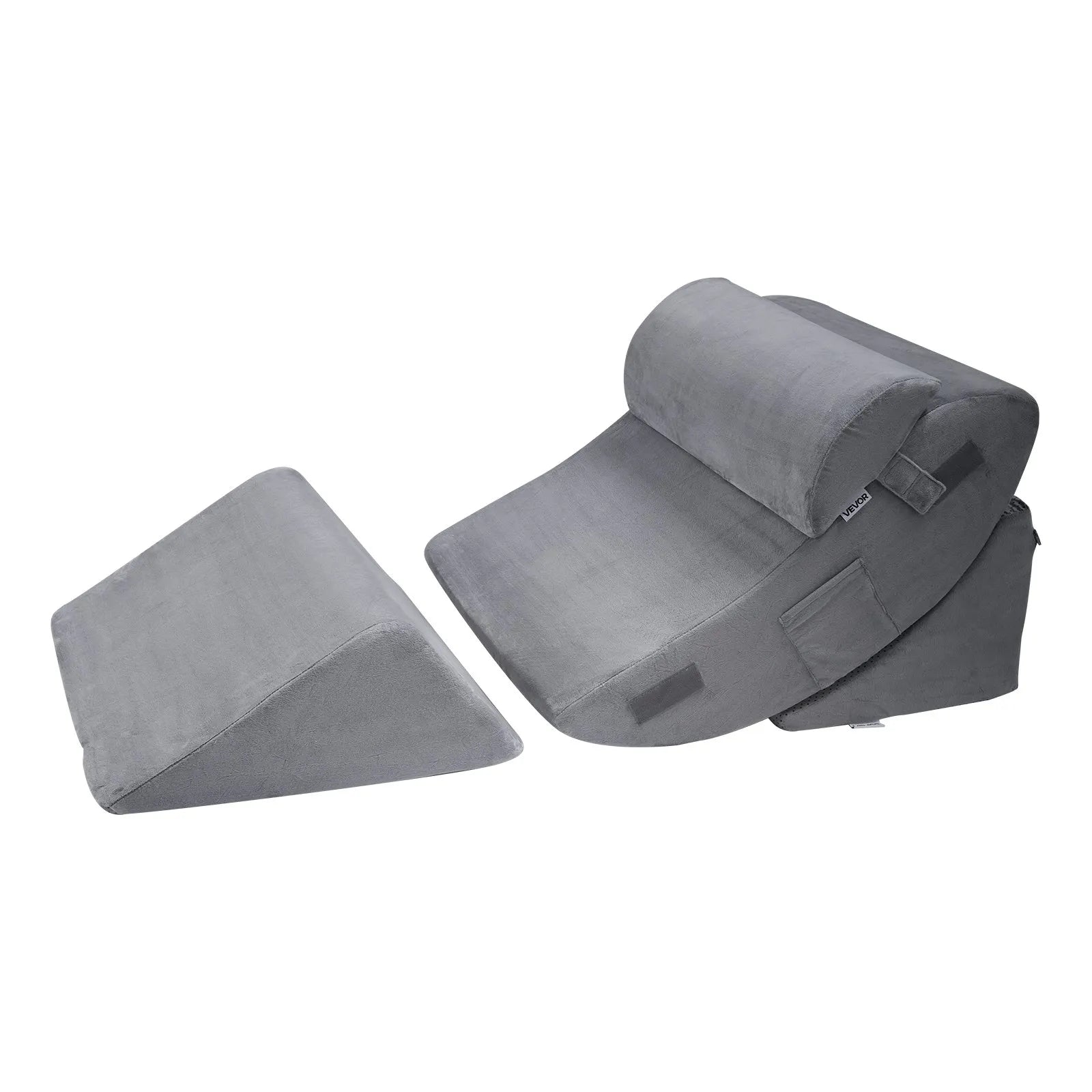 VEVOR Orthopedic Bed Wedge Pillow 4 Pcs Adjustable for GERD Sleep Back Leg Neck