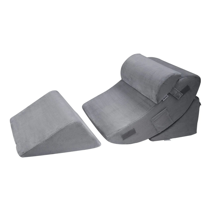 VEVOR Orthopedic Bed Wedge Pillow 4 Pcs Adjustable for GERD Sleep Back Leg Neck