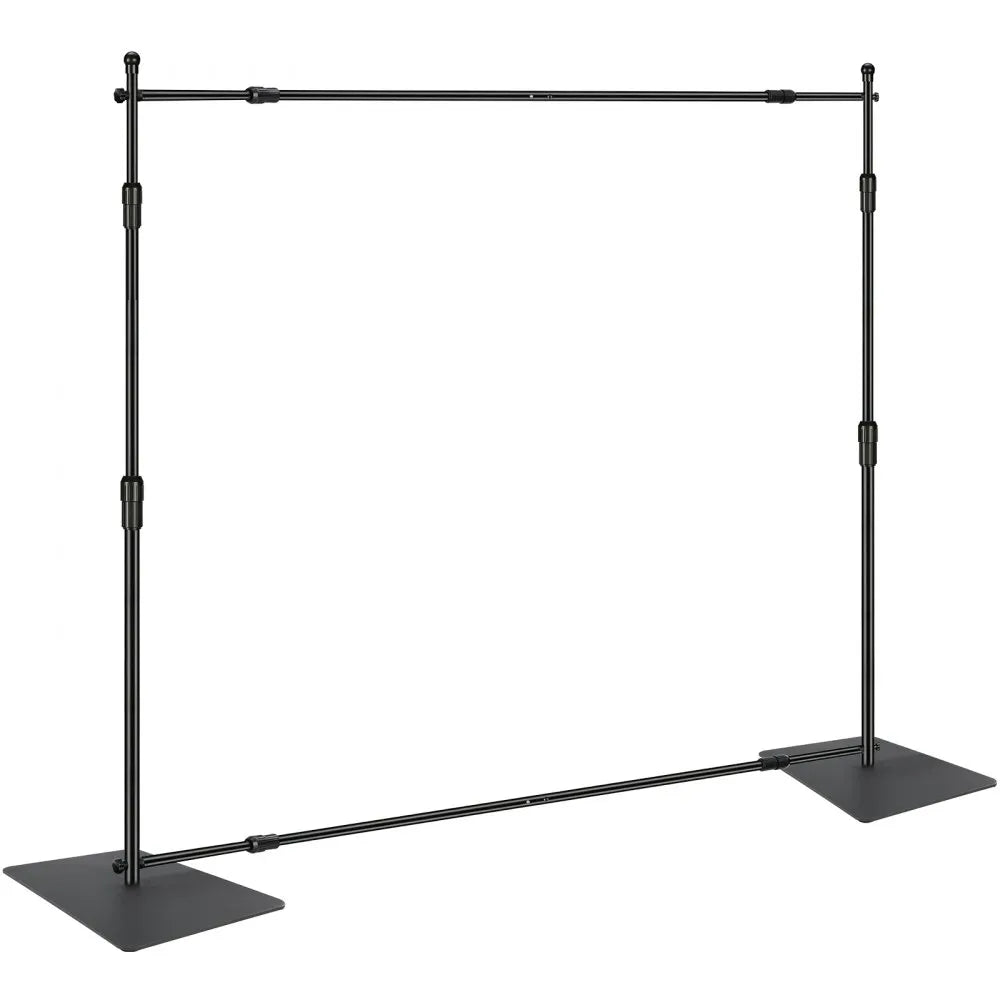 VEVOR 10ft x 10ft Pipe and Drape Kit, Heavy Duty Backdrop Stand with Carbon Steel Base, Adjustable Backdrop Support with 2 Clamps and A Carry Bag for Wedding, Party, Event, Photography, and Exhibition