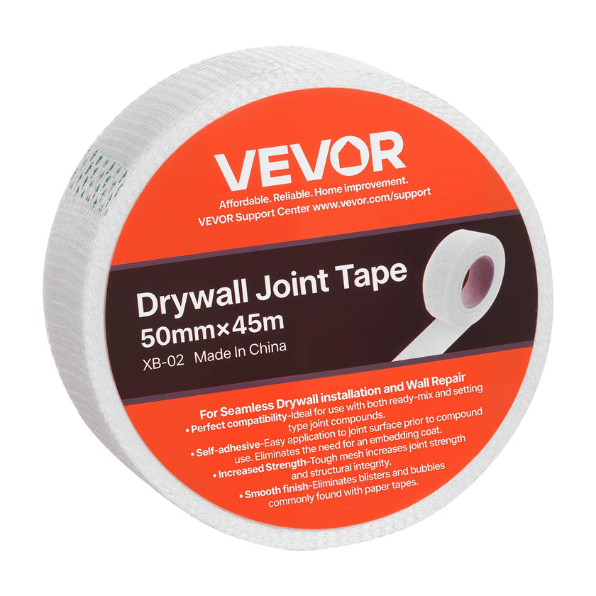 VEVOR 36 Rolls 147.64 ft x 1.97 inch Self-Adhesive Fiberglass Drywall Mesh Tape