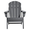 VEVOR Adirondack Chair Plastic Set of 2 All-Weather Folding Fire Pit Gray