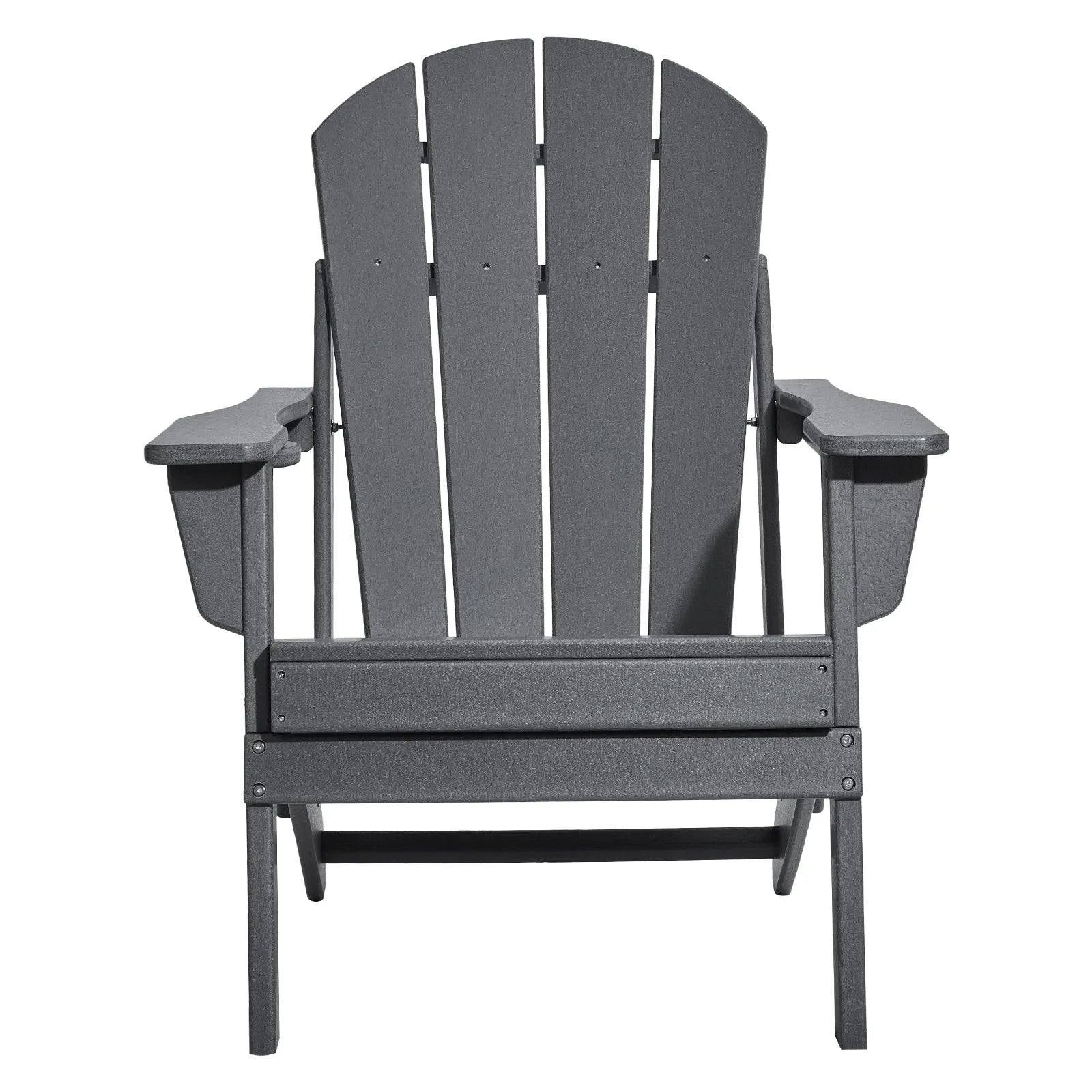 VEVOR Adirondack Chair Plastic Set of 2 All-Weather Folding Fire Pit Gray
