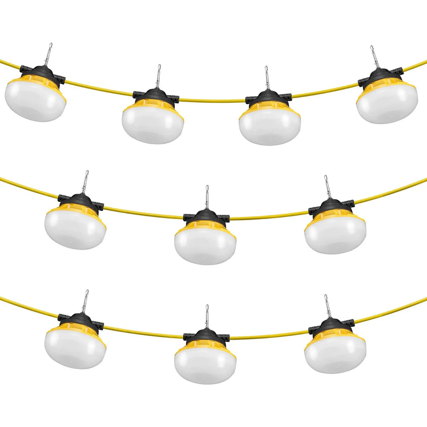 VEVOR 100FT Construction String Lights 100W 10000LM Connectable Waterproof