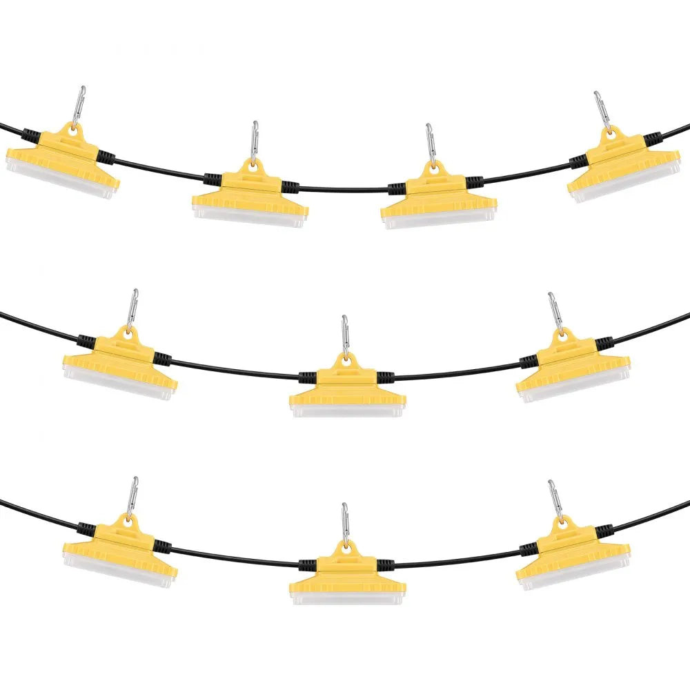 VEVOR 100FT Construction String Lights 150W 15000LM Connectable Waterproof