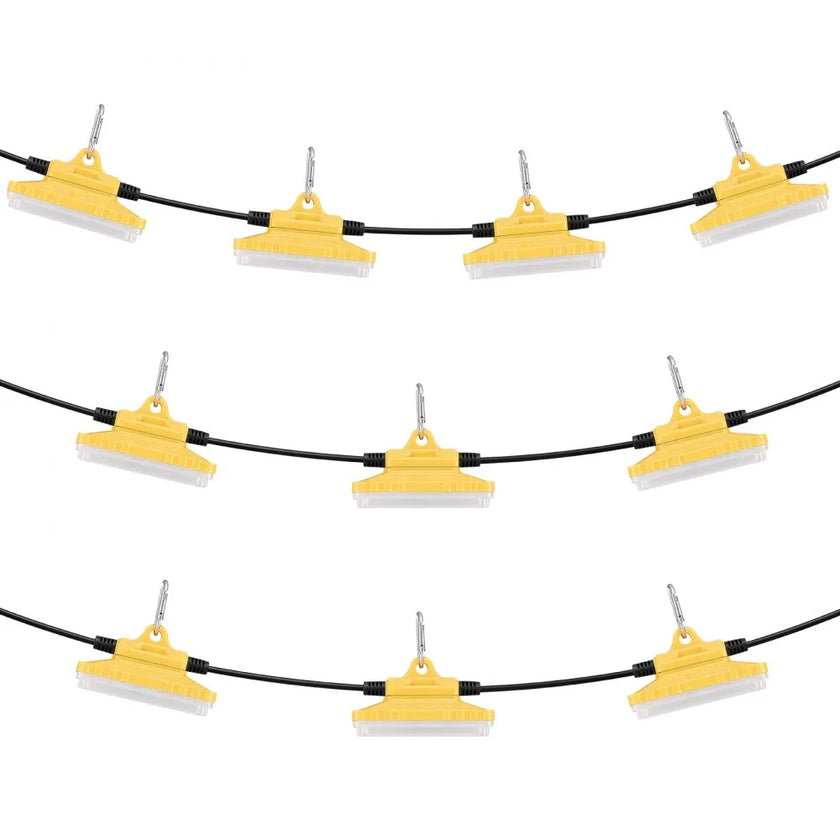 VEVOR 100FT Construction String Lights 150W 15000LM Connectable Waterproof