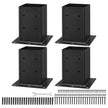 VEVOR 4 Pcs 6x6 Post Base Bracket Inner Size 5.6x5.6 in Wood Fence Post Anchor