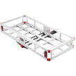 VEVOR 49.4 x 22.4 x 7.1 in Hitch Cargo Carrier, 500lb Capacity Trailer Hitch Mount Aluminum Cargo Basket, Luggage Carrier Rack Fits 2