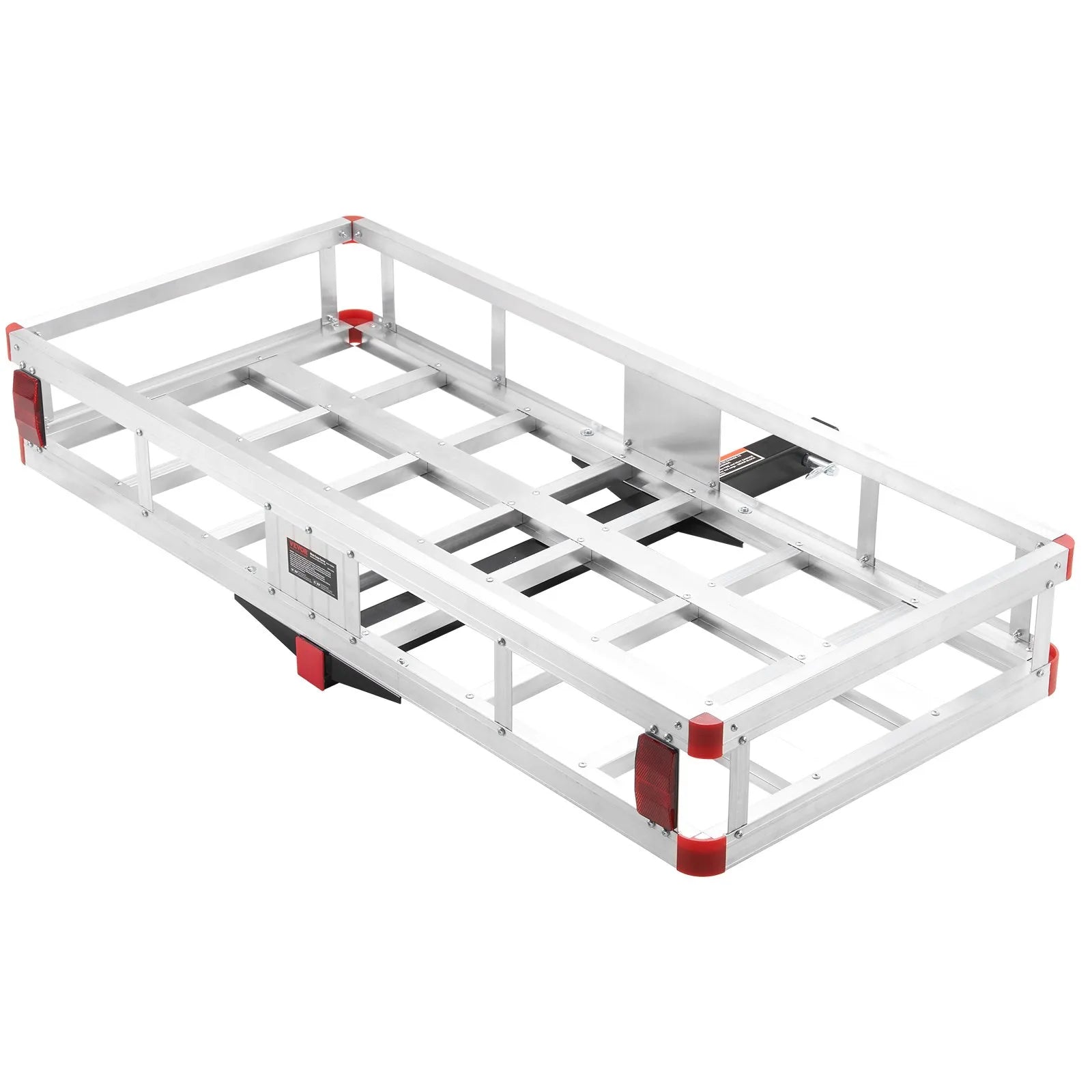 VEVOR 49.4 x 22.4 x 7.1 in Hitch Cargo Carrier, 500lb Capacity Trailer Hitch Mount Aluminum Cargo Basket, Luggage Carrier Rack Fits 2