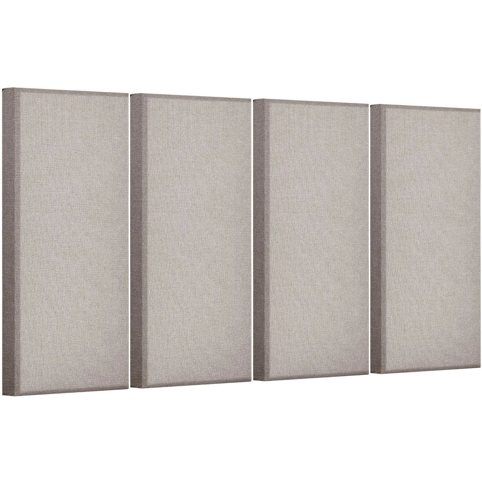 VEVOR 4 PCS Acoustic Wall Panels 2 in Thick 23.6 x 11.8 in Self-adhesive Camel