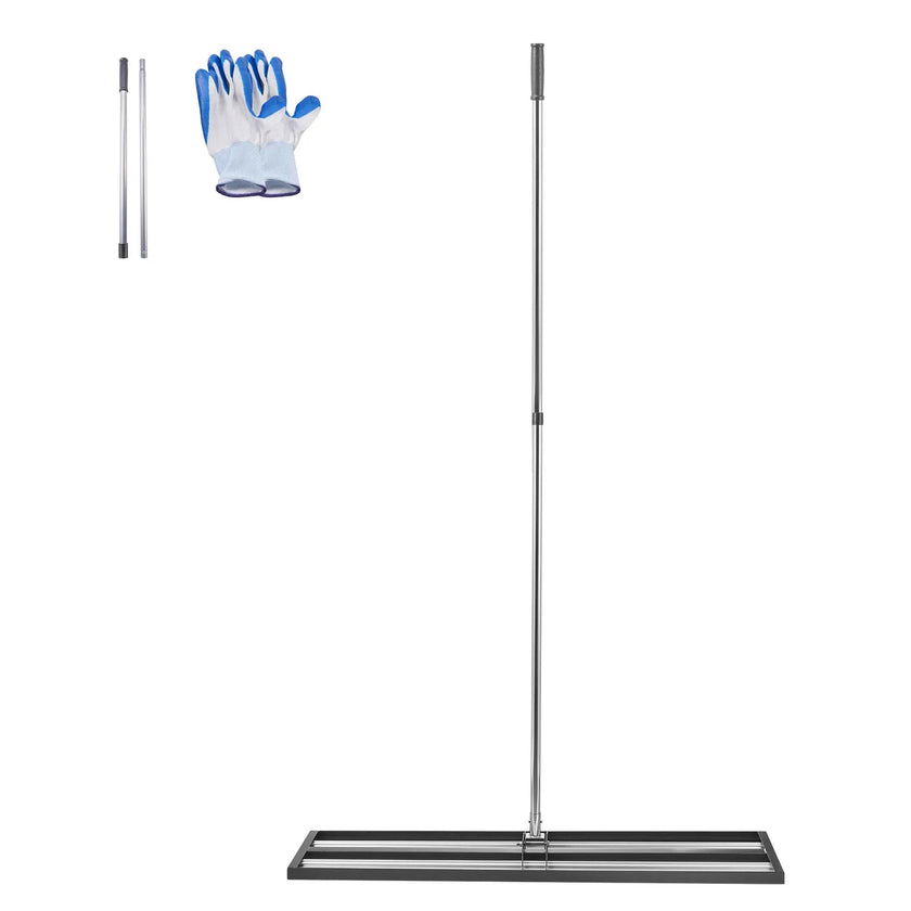 VEVOR 48x10in Lawn Leveling Rake with 83.9 in Adjustable Handle for Yard Garden
