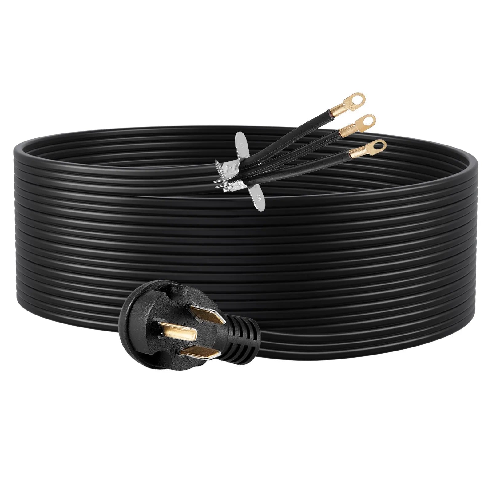 VEVOR 10 ft Dryer Power Cord 3-Prong NEMA 10-30P Dryer Cord w/ Eyelet Connectors