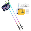 VEVOR 2 PCS 4 FT Whip Light, APP & RF Remote Control Led Whip Light, Waterproof 360° Spiral RGB Chasing Lighted Whips with 4 Flags, for UTVs, ATVs, Motorcycles, RZR, Can-am, Trucks, Off-road, Go-karts
