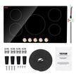 VEVOR 9200W 5 Burner Induction Cooktop Electric Countertop Burner Knob Control