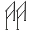 VEVOR 2 PCS 2-3 Handrails for Outdoor for Seniors Porch Deck Black Square Tube