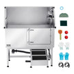 VEVOR 50 Inch Dog Grooming Bath Tub Stainless Steel w Ramp Water Filter