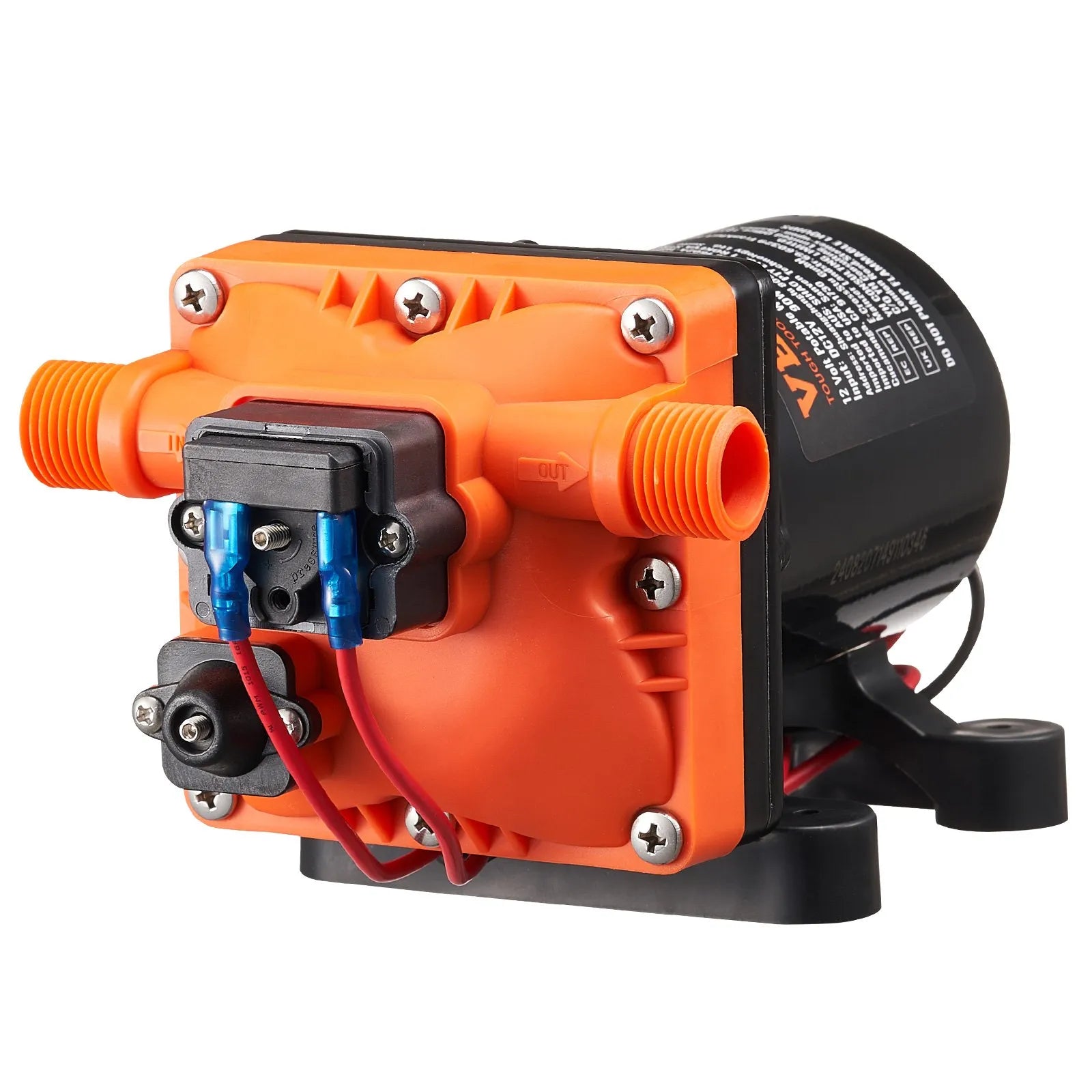 VEVOR 12V Diaphragm Pump 3GPM 11.36 L/min 4-Chamber Water Pump Pressure Switch