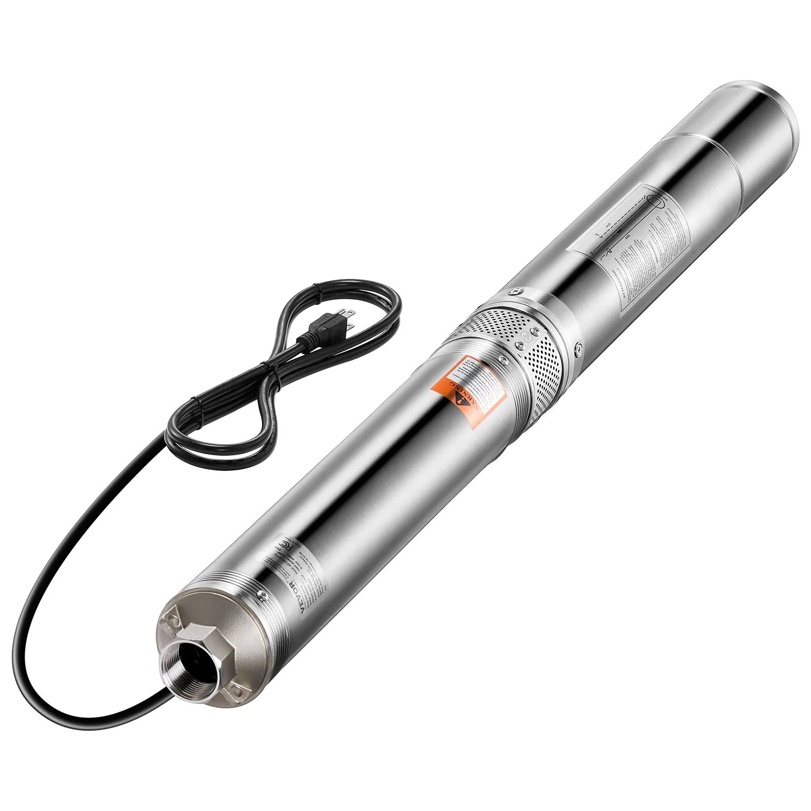 VEVOR 2HP Deep Well Submersible Pump Stainless Steel Water Pump 31.7 GPM 450 ft