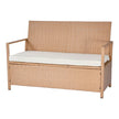 VEVOR Outdoor Storage Bench PE Rattan 70 Gal Deck Box Waterproof Outdoor Seat