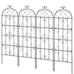 VEVOR 4 Packs Metal Garden Trellis for Climbing Plant Support 71x20 in Rustproof