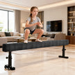 Soozier 7.5ft Adjustable Balance Beam, Gymnastics Beam with Wheels, Gymnastics Equipment for 6+ Years Old Training