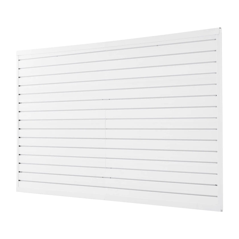 VEVOR 8 x 4 ft Slat Wall Paneling PVC White Garage Slatwall with Accessories