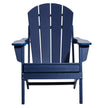 VEVOR Adirondack Chair Plastic Set of 2 All-Weather Folding Fire Pit Navy Blue