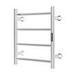 VEVOR 4-Bar Towel Warmer Rack Wall Mounted Heated Towel Rack for Bathroom Silver