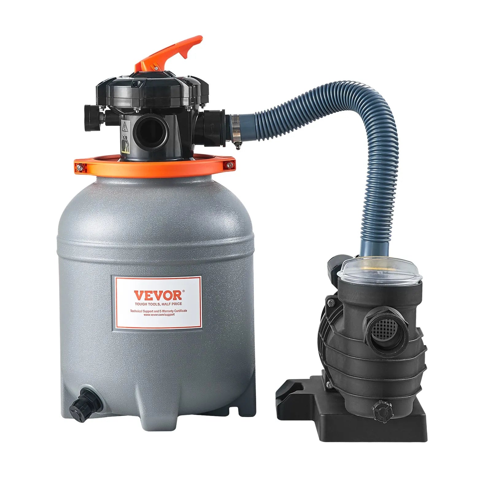 VEVOR 12 in Sand Filter Pump for Above Ground Swimming Pools 1/3 HP 2650 GPH