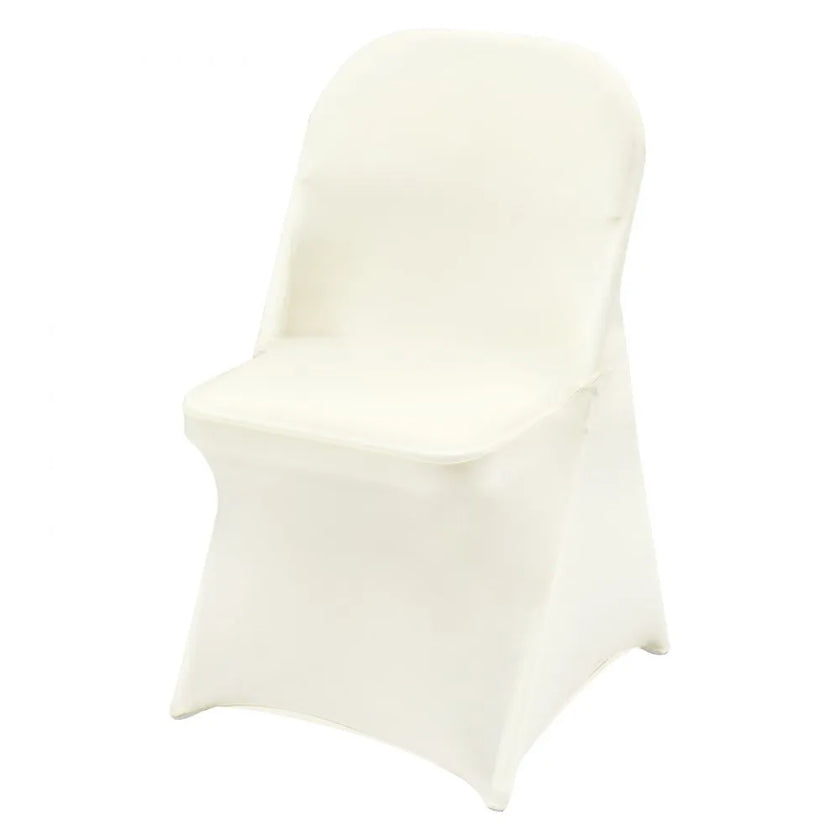 VEVOR 30PCS White Stretch Spandex Folding Chair Covers for Wedding Party Dining