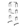 VEVOR 4-Tier Foldable Clothes Drying Rack with 24 Drying Poles and 4 Castors